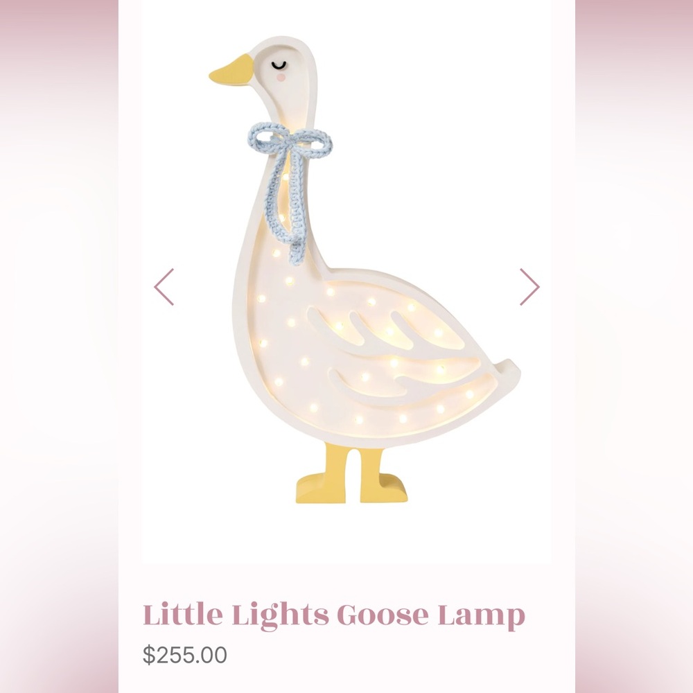 Little Lights Goose Lamp. Handmade in Poland from Pinewood. NWT, in box!